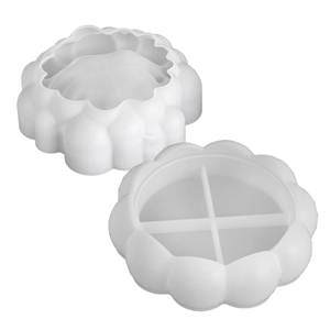 Cloud bubble candle holder resin silicone mold for DIY plaster tray and storage dish