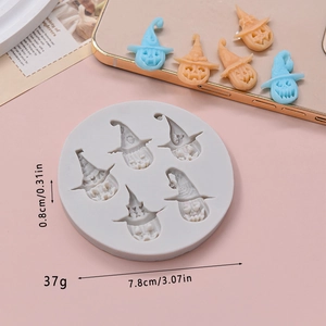 Halloween wizard hat pumpkin ghost silicone mold for DIY baking and cake decorating
