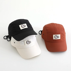 Kids 5-Panel Camper Hat Quick Drying Breathable Outdoor Sun Protection Adjustable Baseball Cap For Toddlers Boys Girls