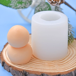 Stampo in silicone a forma di pupazzo di neve per dolci mousse o cioccolato fai-da-te
