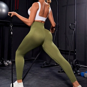 Pantaloni Yoga a Vita Alta Senza Cuciture per Donna Modellanti Controllo Pancia Leggings Sportivi Allenamento Palestra Fitness