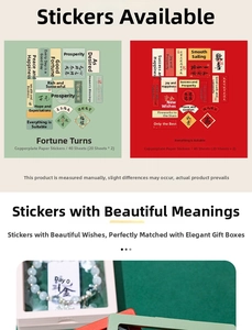 Calligraphy sticker set for jewelry boxes, featuring 40 pieces of self-adhesive paper