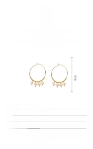Detailed view of 4cm natural baroque pearl drop earrings in 18K gold plated S925 silver