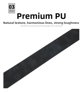 Gros plan sur la ceinture en cuir PU noir avec coutures diagonales et texture naturelle