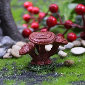 Figurine réaliste de champignon miniature en résine pour décor de micro-jardin