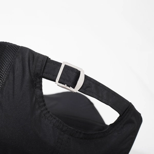 Adjustable back strap of breathable black quick-dry outdoor sports sun cap with metal buckle