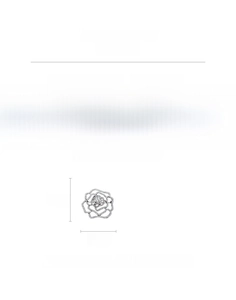 Détails de la broche rose en cristal dimensions 4,7cm x 4,2cm et poids 13,5g