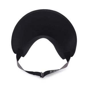 Black foldable sun visor hat for men and women with adjustable back strap and wide brim