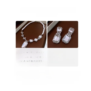 Spécifications du produit pour ensemble de bijoux collier et boucles d'oreilles en perles