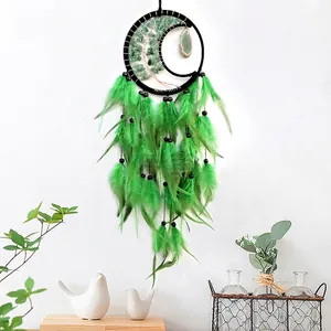 Tree Of Life Dreamcatcher Wall Hanging Decor With Agate Slice Natural Crystal Stone Feathers Handmade Bohemian Ornament