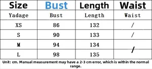 Size chart showing bust and length measurements in cm for elegant V-neck party dress