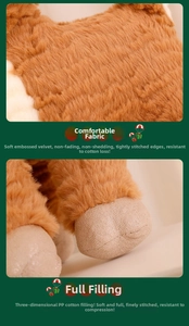 Detail showing high-quality embossed velvet texture and premium PP cotton filling