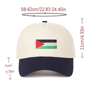 Size chart showing head circumference and brim length for retro trucker baseball cap