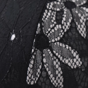 Breathable baseball cap featuring delicate black lace floral embroidery for a stylish look