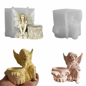 Angel Fairy Silicone Mold For DIY Candle Cup Candlestick Home Decor Handcrafted Plaster Resin Craft Tool Novelty