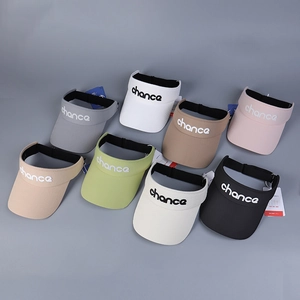 Knitted sun visor hat with chance embroidery in multiple colors for sports and outdoor use
