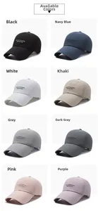 Detailed grid view showing eight color options for the breathable mesh sun hat with embroidery