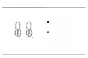Detailed size specifications for silver titanium steel hollow oval pig nose earrings