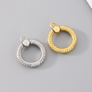 Fermoirs à bascule OT en acier inoxydable plaqué or 18k et argent pour bijoux DIY