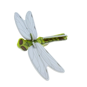 Close-up of a 3D dragonfly puzzle made of high-density EVA foam for kids' creative play