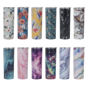 Gobelets isothermes en acier inoxydable 20oz avec motifs de sublimation colorés