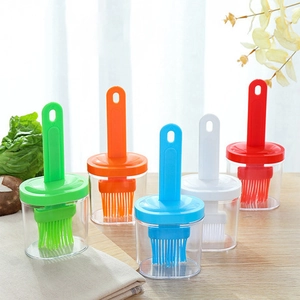Pinceau À Huile De Cuisine Avec Bouteille Silicone Nylon Distributeur Pour Cuisine Pâtisserie Barbecue