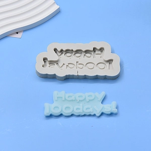 Happy 100days silicone letter mold for fondant cake decorating and DIY chocolate