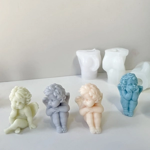 Little angel silicone mold for DIY scented candles and handmade soap decorative crafts