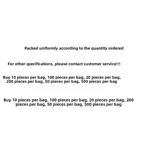 Detail showing nail art resin charms packaging rules and customer service instructions
