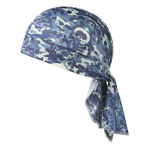 Blue camouflage skull pirate hat with breathable fabric for outdoor cycling and sports