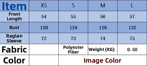 Detailed size guide table for women's slim fit bomber jacket with polyester fabric specs