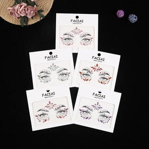 Face Jewels Rhinestone Stickers Self Adhesive Acrylic Resin Facial Crystals For Festival Party Rave Makeup Decor
