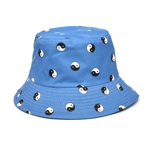 Tai Chi Yin Yang Pattern Cotton Bucket Hat Sun Protection Outdoor Casual Fashion Sunshade Basin Cap For Men Women