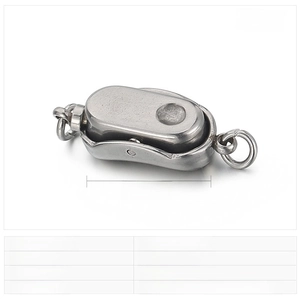 Detail view of 14x8mm stainless steel jewelry connector with technical specifications