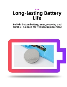 Detail of the 8.5-inch LCD writing tablet battery compartment with CR2032 3V cell