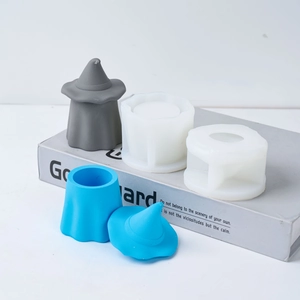 DIY wizard hat silicone mold set for aromatherapy candle holders and storage jars