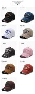 Detailed grid of distressed baseball caps in nine colors with Michigan 1975 embroidery