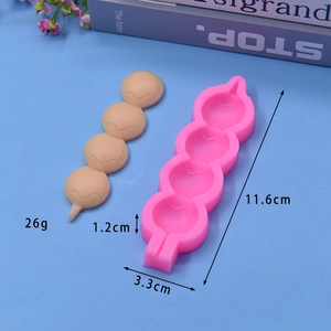 Japanese dango skewers silicone mold for DIY cake baking and fondant craft 11.6cm