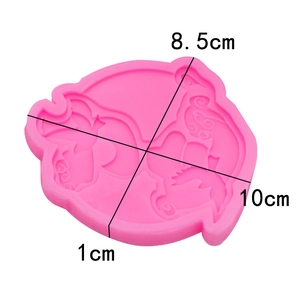 Pink silicone Chinese cloud relief cake mold for DIY fondant and chocolate decoration