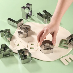 26 large stainless steel alphabet cookie cutters set for DIY baking and pastry shaping