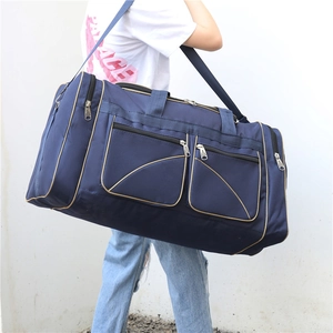 Large Capacity Duffel Bag Oxford Cloth Travel Luggage Tote With Multiple Pockets Detachable Shoulder Strap Durable