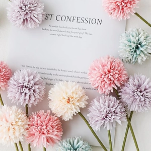 Fiori di crisantemo artificiali bouquet pastello colorato decorazione domestica composizione