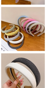 Detailed macro view of woven fabric headband texture with anti-slip suede lining