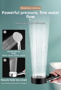 Macro shot of high-pressure shower head nozzles showing fine and dense water flow patterns