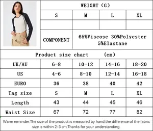 Detailed size chart for hooded slim fit T-shirt with fabric blend and measurements