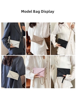 Modische Glitzer-Umschlag-Abendtasche in Silber, Gold, Schwarz und Rosa gezeigt