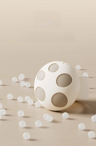 Detailed view of mushroom-shaped soft cream silicone door bumper for wall protection