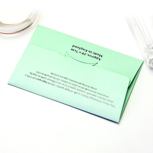 Green 10x7cm high quality cotton silver polishing cloth made in England for jewelry care