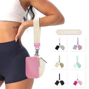 Portafoglio Da Polso Nylon Portatile Multifunzionale Cerniera Portamonete Con Cinturino Da Polso Donne