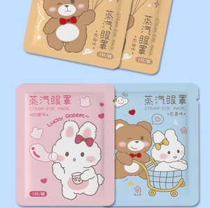 Cartoon steam eye masks in grapefruit, rose and unscented versions for sleeping